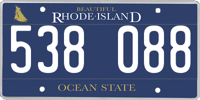 RI license plate 538088