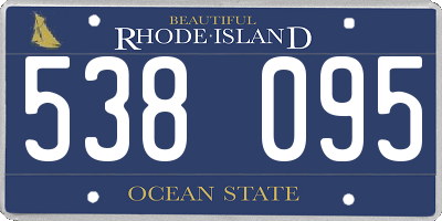 RI license plate 538095