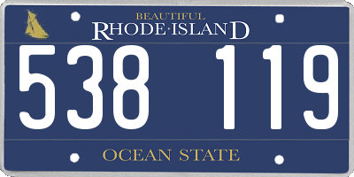 RI license plate 538119