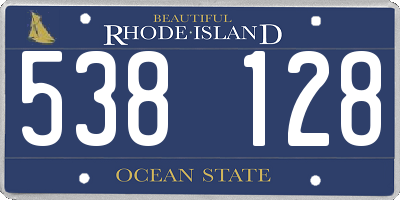 RI license plate 538128