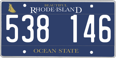 RI license plate 538146
