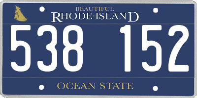 RI license plate 538152