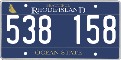RI license plate 538158
