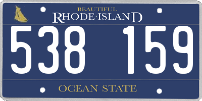 RI license plate 538159
