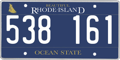 RI license plate 538161