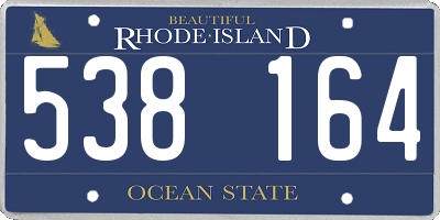 RI license plate 538164
