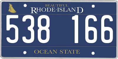 RI license plate 538166