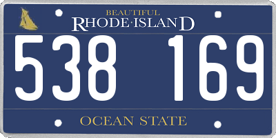 RI license plate 538169