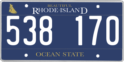 RI license plate 538170