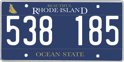 RI license plate 538185