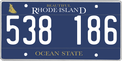 RI license plate 538186