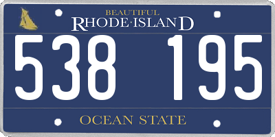RI license plate 538195