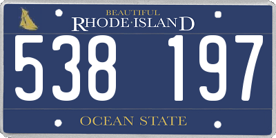 RI license plate 538197