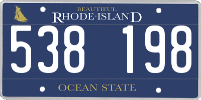 RI license plate 538198