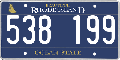 RI license plate 538199