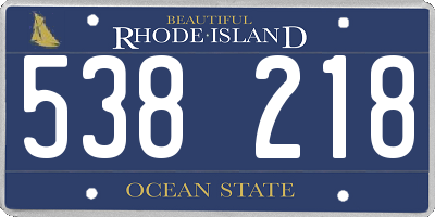 RI license plate 538218