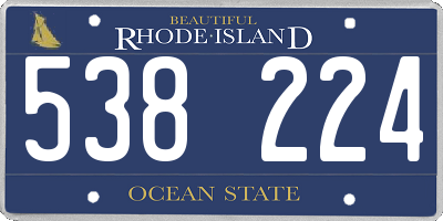 RI license plate 538224
