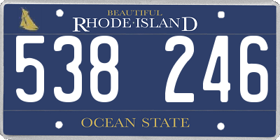 RI license plate 538246