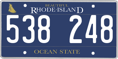 RI license plate 538248