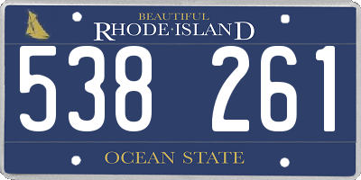 RI license plate 538261