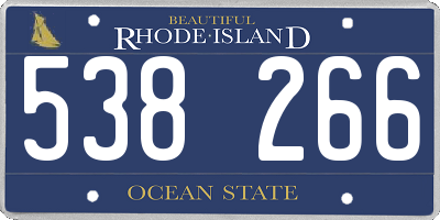 RI license plate 538266