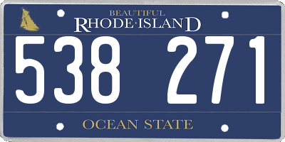 RI license plate 538271