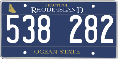 RI license plate 538282