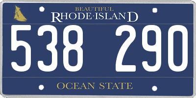 RI license plate 538290