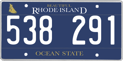 RI license plate 538291