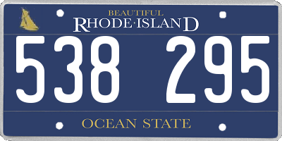 RI license plate 538295