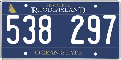 RI license plate 538297