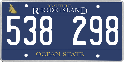 RI license plate 538298
