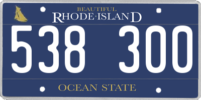 RI license plate 538300