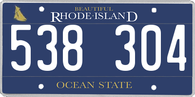 RI license plate 538304