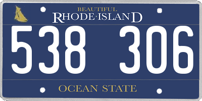 RI license plate 538306