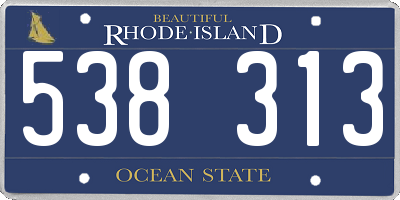 RI license plate 538313