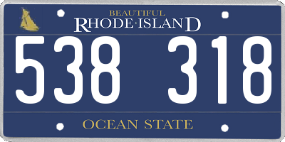 RI license plate 538318