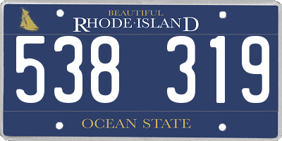 RI license plate 538319