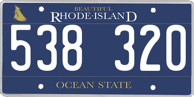 RI license plate 538320