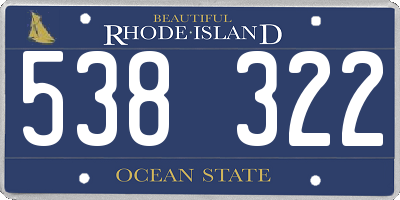 RI license plate 538322