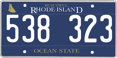 RI license plate 538323
