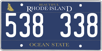 RI license plate 538338