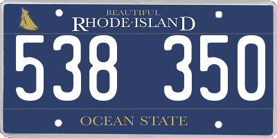 RI license plate 538350