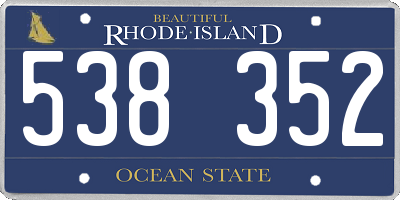 RI license plate 538352