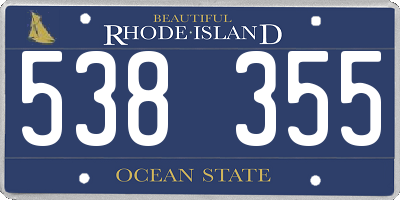 RI license plate 538355