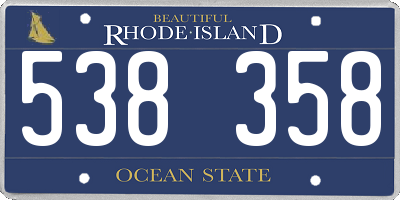 RI license plate 538358