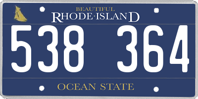 RI license plate 538364