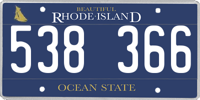 RI license plate 538366