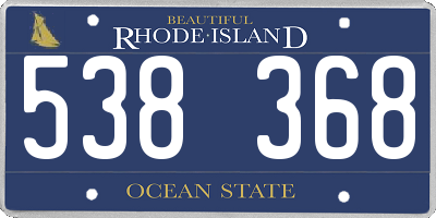 RI license plate 538368