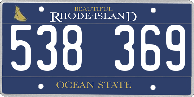 RI license plate 538369